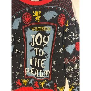Game of Thrones Joy to the Realm UGLYChristmas Sweater Mens XL Westeros Cotton